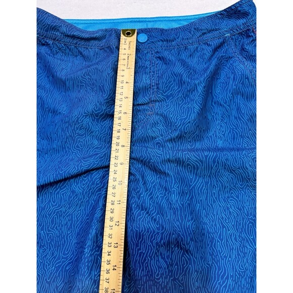 Bright Blue Print NORTH FACE SWIM TRUNKS BOARD SHORTS YOUTH BOYS XL 18/ - Picture 7 of 12